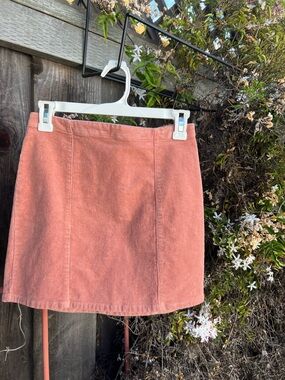 Forever 21 Dusty Rose Corduroy Mini Skirt
